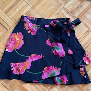 ZARA floral wrap skirt